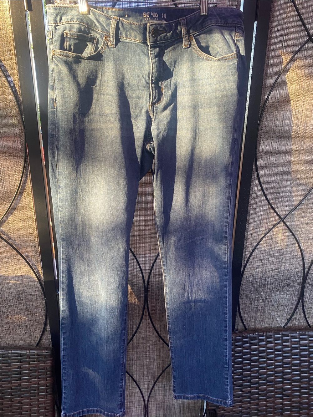 Sonoma Men's Straight Jeans in Blue Faded Denim